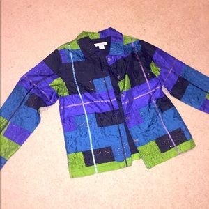 🍀 2/$10 multicolor vintage patch jacket